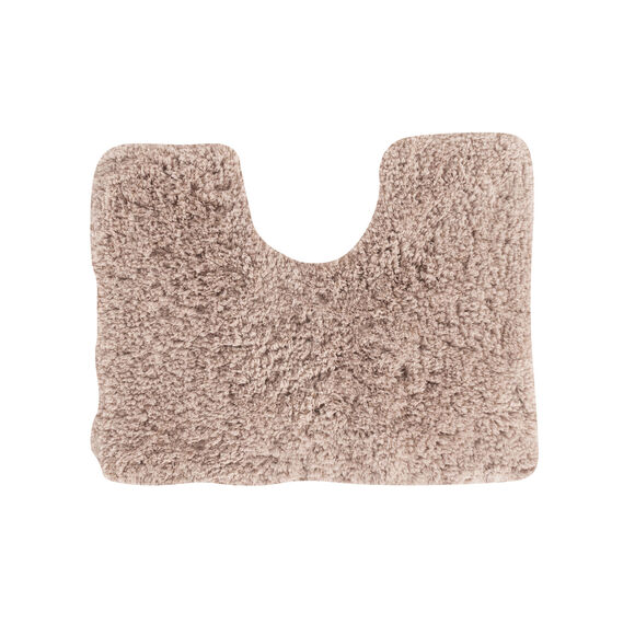 Tapis de bain uni moelleux microfibre (beige)