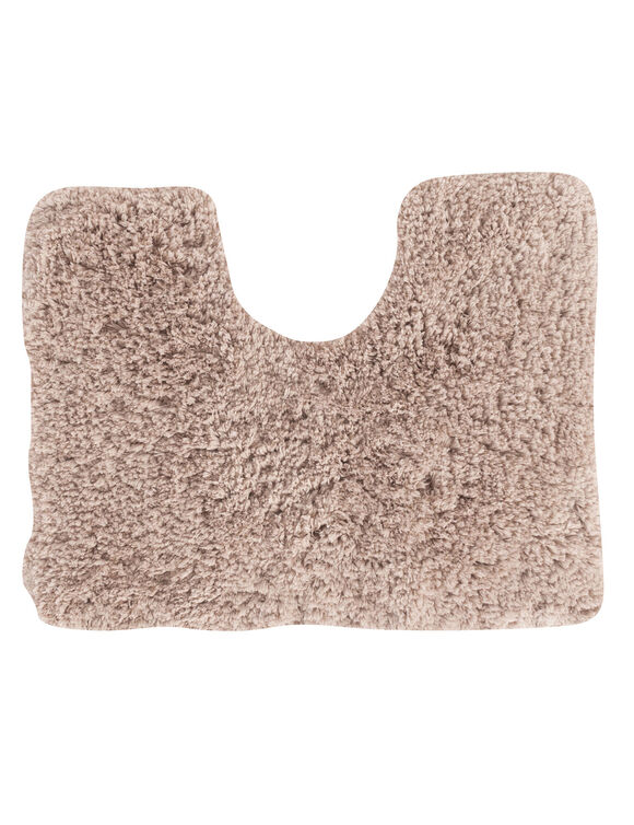 Tapis de bain uni moelleux microfibre (beige)