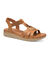 Sandalen met sleehak (karamel)