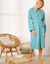 Peignoir mixte adulte éponge bouclette col châle personnalisable (vert d'eau) Peignoir mixte adulte éponge bouclette col châle personnalisable (vert d'eau)