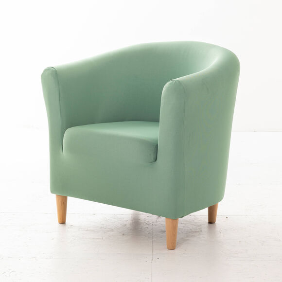 Housse unie bi-extensible fauteuil cabriolet (amande)