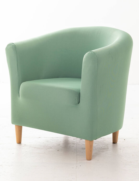 Housse unie bi-extensible fauteuil cabriolet (amande)