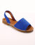 Platte sandalen met open neus (felblauw)