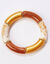 Bracelet tubes élastiqué - lot de 2 (écru / doré)