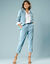 Pantalon 7/8ème fuselé, Spécial Petites (bleu ciel)