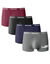 Shorty met fantasieprint - set van 4  (marine + bordeaux + grijs)