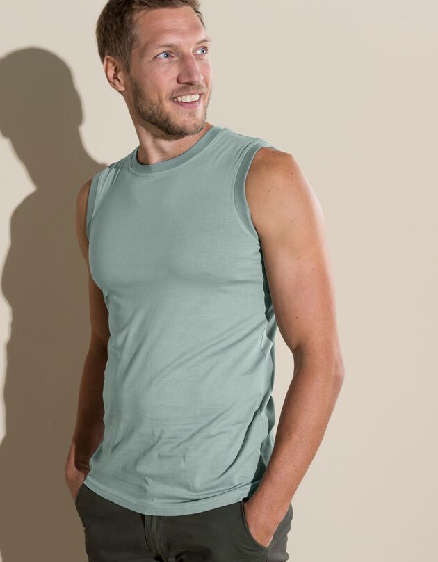 T-shirt col rond sans manches - lot de 3, rose + bleu + vert, hi-res