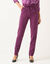 Pantalon chino uni, maille milano (prune)