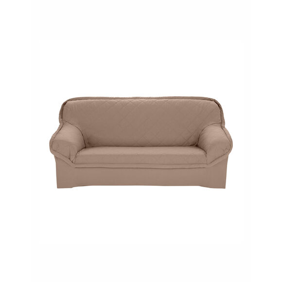 Voorgevormde, gematelasseerde hoes - fauteuils en zitbanken (taupe)