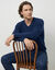 Pull col V 80% laine (marine)