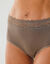 Culotte supermaxi coton stretch ceinture dentelle - lot de 2 (café)