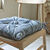 Galette de chaise carrée imprimé feuillage - lot de 2 (gris perle)