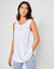 Débardeur à plastron macramé (blanc)