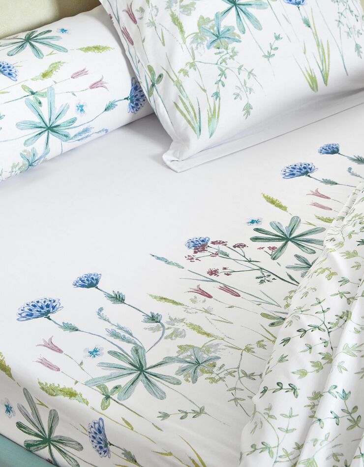 Linge de lit Julie en coton imprimé herbier, blanc Linge de lit Julie en coton imprimé herbier, blanc, hi-res image number 3