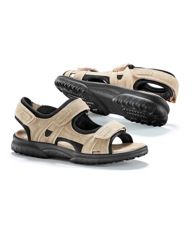 Sandalen met scratchpatjes (bruin)