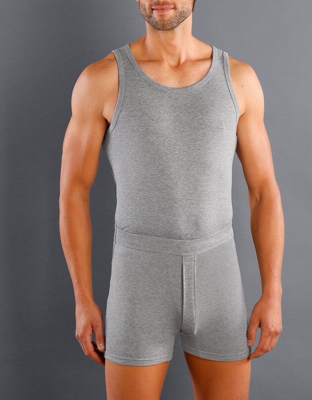 Singlet - herenondergoed, set van 3 (chiné grijs)