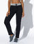 Joggingbroek in tricot (zwart / chiné grijs)