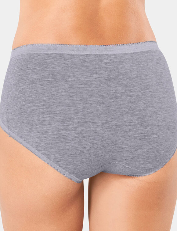 Culotte midi Basic - lot de 3 (gris chin&eacute;)