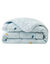 Dekbed in microvezel met bladerenprint 400 g/m2 (watergroen)