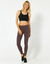 Effen legging van tricot met elastische tailleband (chocolade)