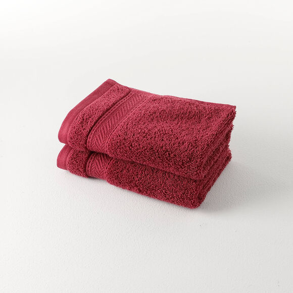 Collection serviettes de bain unies 540g/m2 confort luxe  (lie de vin)