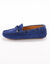 Mocassins in ultrasoepel leer met veters (blauw)