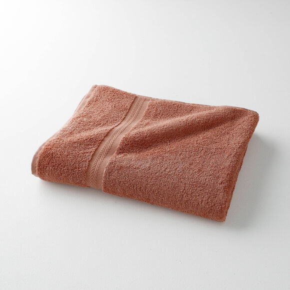 Collection serviettes de bain unies 420 g/m2 confort moelleux (châtaigne)