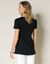 T-shirt macramé manches courtes (noir)