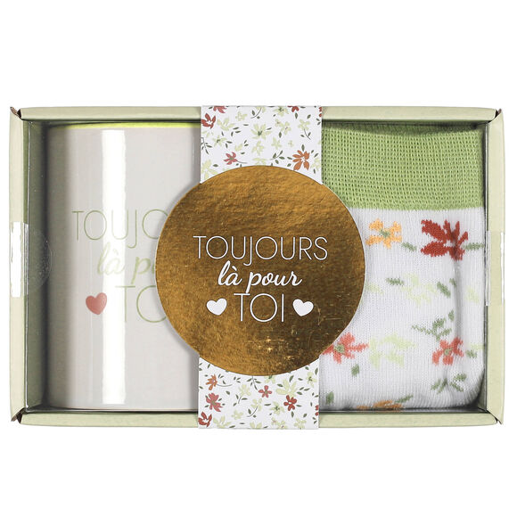 Coffret 1 mug + 1 paire de chaussettes (vert)