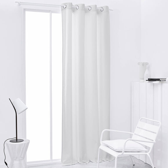 Rideau oeillets uni (blanc)