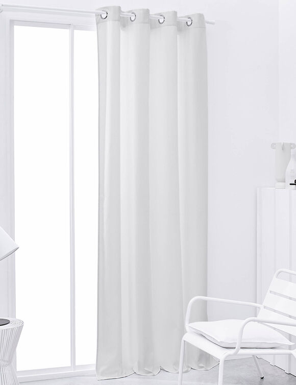 Gordijn met ringen effen (wit)
