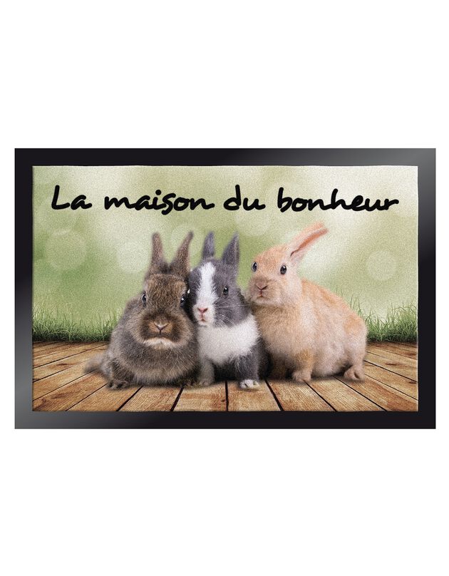 Tapis anti-poussière motif lapins (unique)