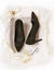 Pumps met naaldhakken en nettricot (zwart)
