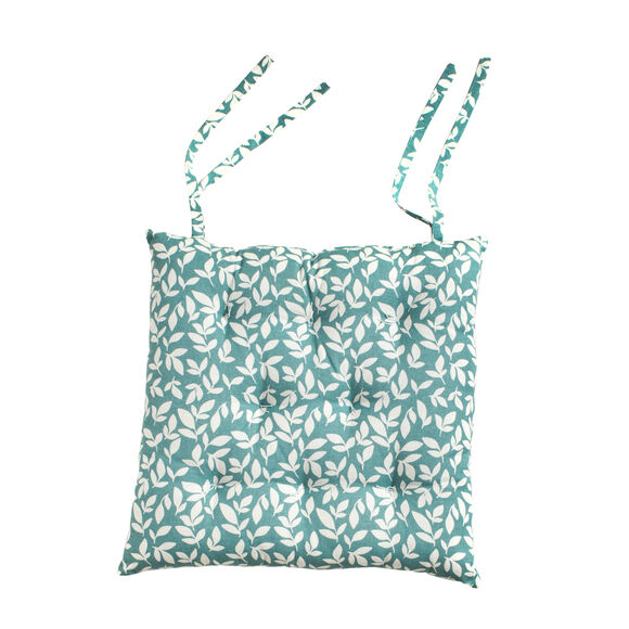 Galette de chaise motif feuillage - lot de 2 (cèdre)