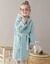 Personaliseerbare badjas met kap in badstof, kinderen (watergroen)