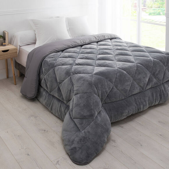 Couette synthétique double face 350 g/m² (gris)
