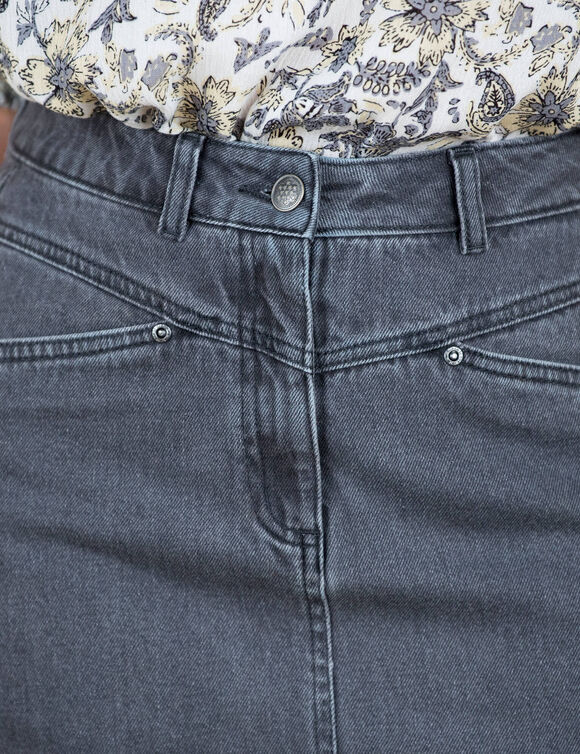Rok in jeans (grijs)