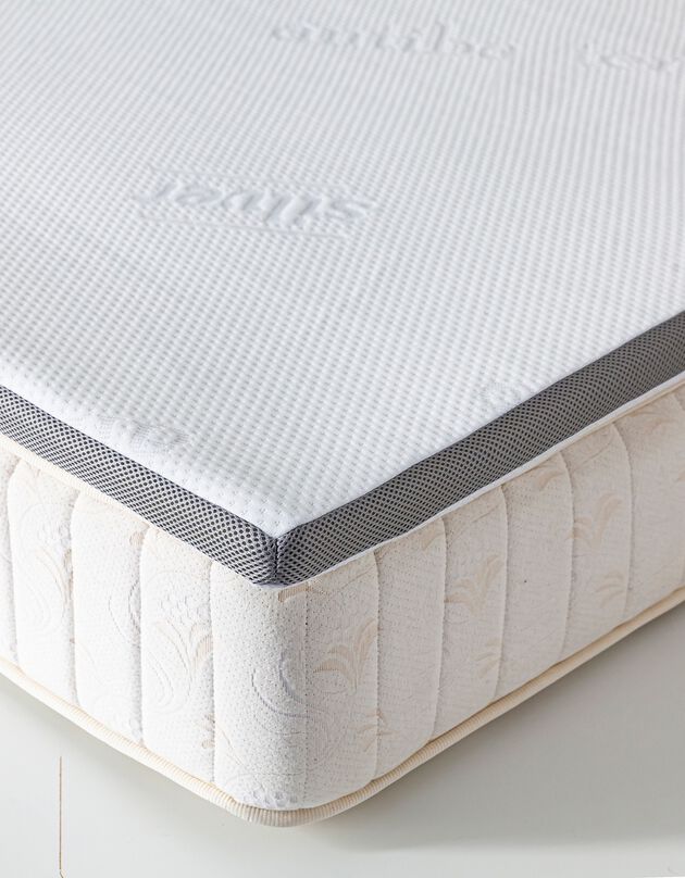 Topdekmatras met zilverionen, ultracomfortabel (wit)