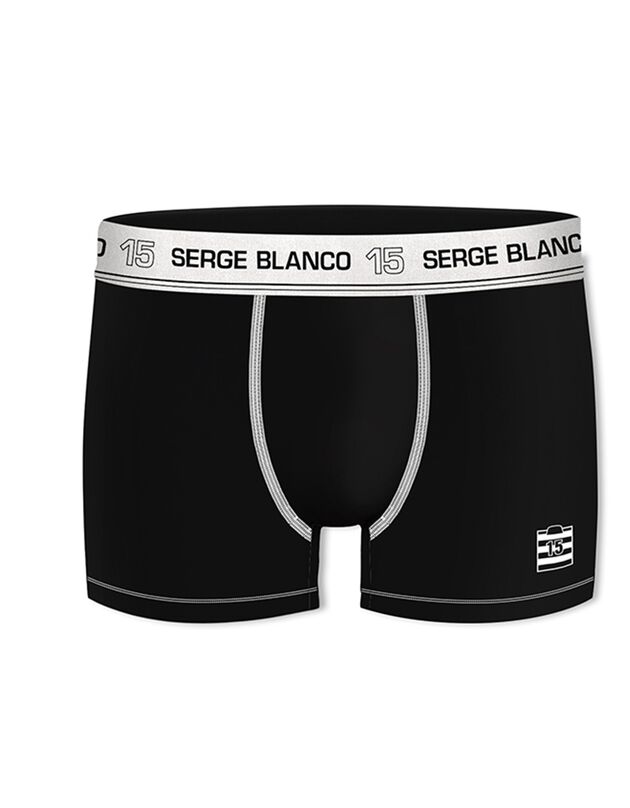 Boxer en coton stretch SERGE BLANCO - lot de 2, zwart, hi-res