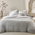 Linge de lit uni en triple gaze de coton (gris perle)