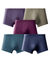 Effen shorty met elastische, overtrokken tailleband - set van 5 (grijs + marine + parma)