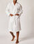 Unisex-badjas met kimono-kraag, personaliseerbaar &ndash; honingraattricot katoen 240 g/m&sup2; (wit)