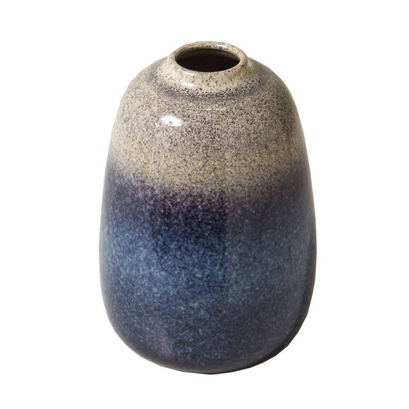 Vase en céramique finition émail (bleu)