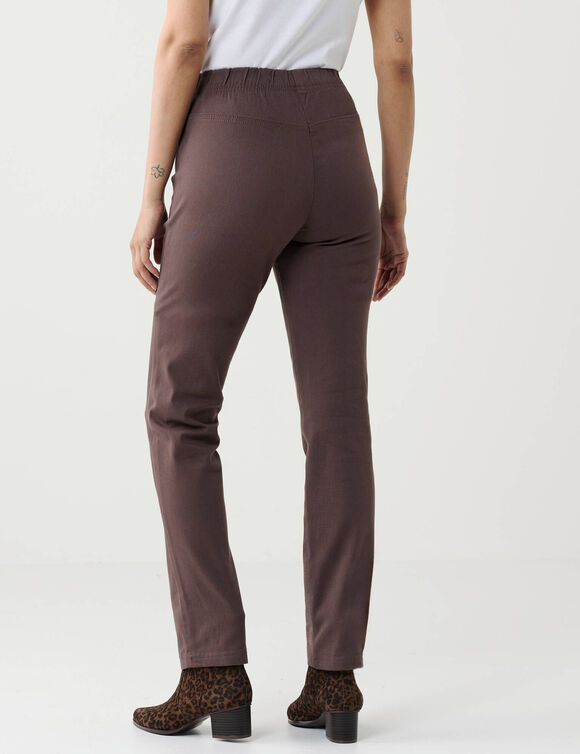 Pantalon sculptant, ceinture ventre plat (chocolat)