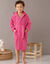 Badjas in lusjesbadstof met kap, voor kinderen (fuchsia)