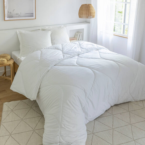 Dekbed in polyester met luipaardprint 200g/m2 (wit)