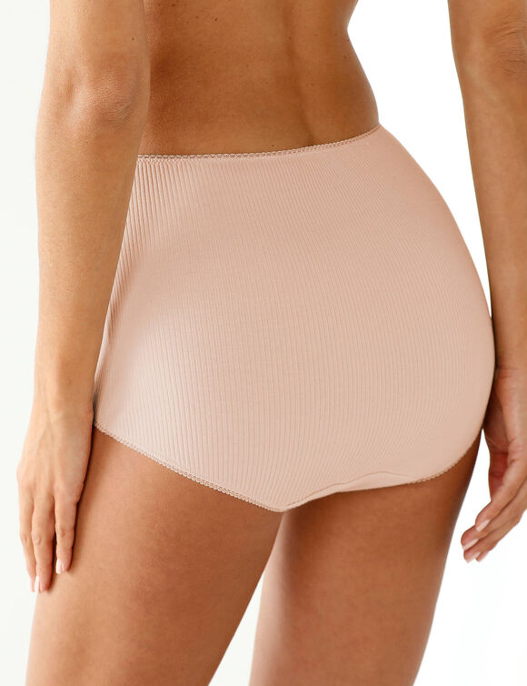 Culotte coton stretch côtes plates forme maxi (nude + pêche)