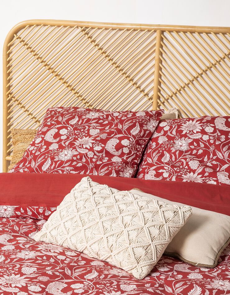 Bedlinnenset Kasjmier - katoen (rood / wit)