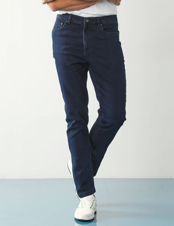 Jean droit 5 poches denim ultra stretch - L28 (dark blue)
