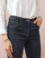 Slimjeans met hoge taille, ingekort model (raw)